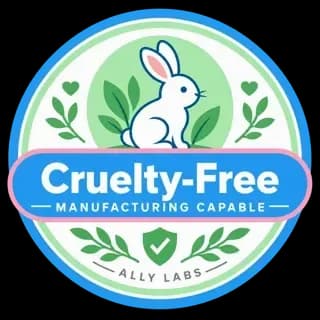 Cruelty-free manufacturing capable badge