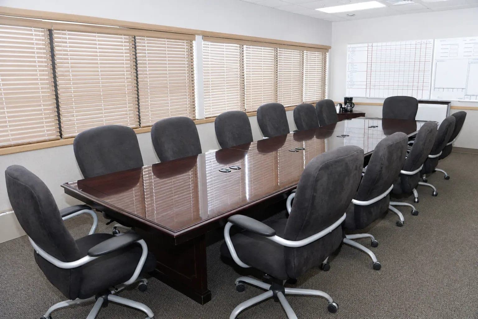 The Ally Labs team meeting room at the Evanston, Wyoming facility.