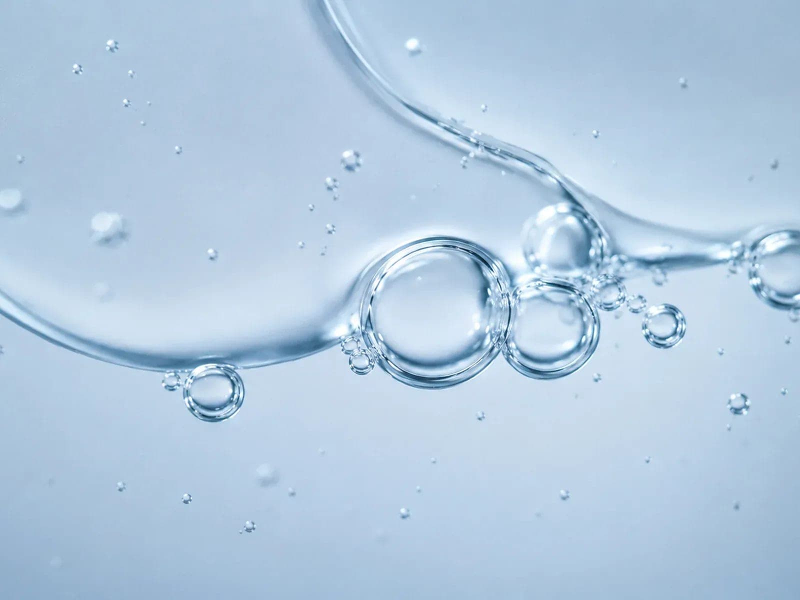 Close-up of a clear serum formulation
